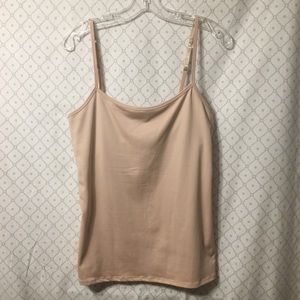New York & Co Nude Tank with Shelf Bra